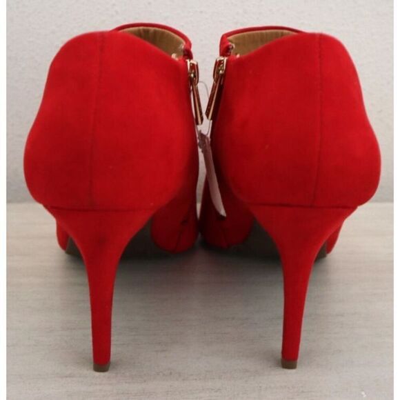 Jessica Simpson Women's Sz 9M Red Averna3 Faux Suede Heeled Ankle Booties - Picture 3 of 10